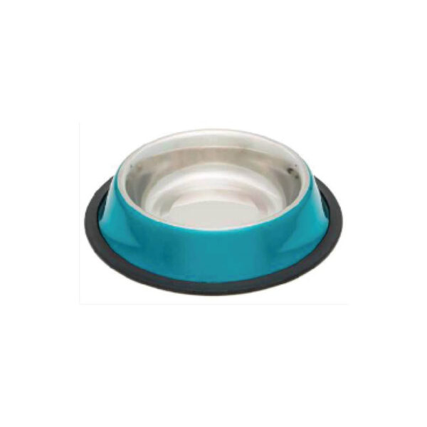 Bol antidérapant en inox glow 450 ml couleurs ass.