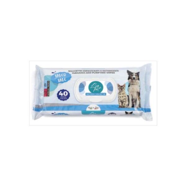 Lingettes hygiéniques et nettoyantes 40 pcs au talc