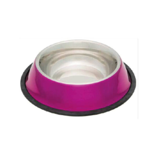 Bol antidérapant en inox glow 700 ml couleurs ass.