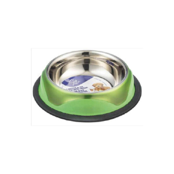 Bol antidérapant en inox onde 450 ml couleurs ass.