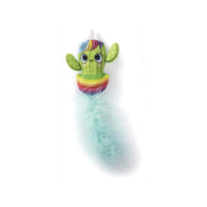 licorne mexicain en tissu avec herbe à chat et plumes 20x8 cm