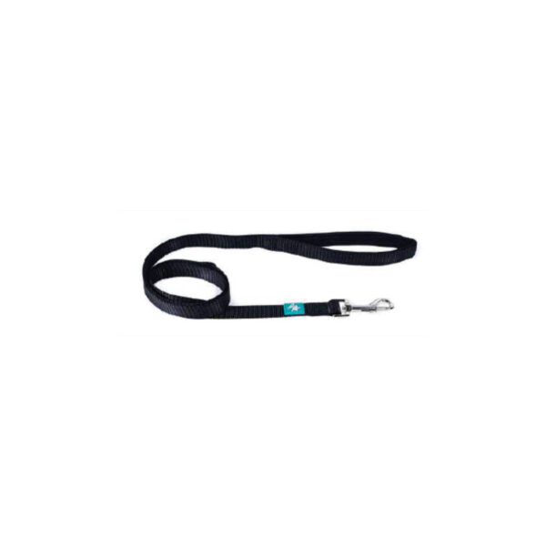 Laisse en nylon noir XS-S 120x1,5 cm