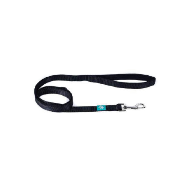 Laisse en nylon noir M 120x2,0 cm