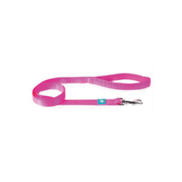 Laisse en nylon rose M 120x2,0 cm
