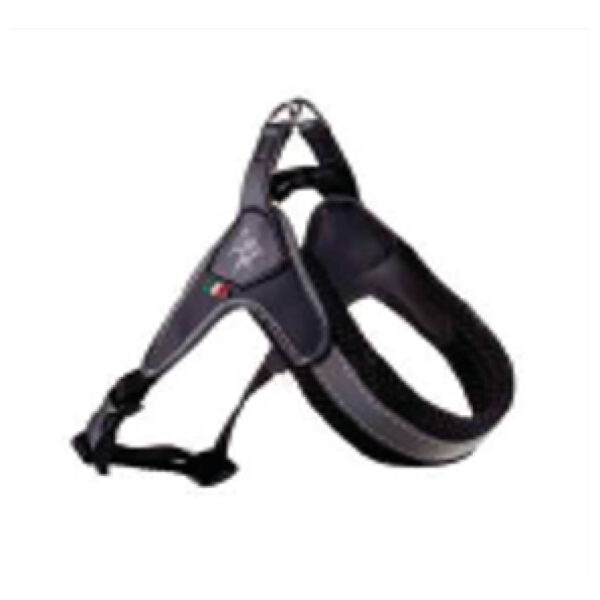Harnais réglable en pvc, nylon et maille noir 4 50-60 cm