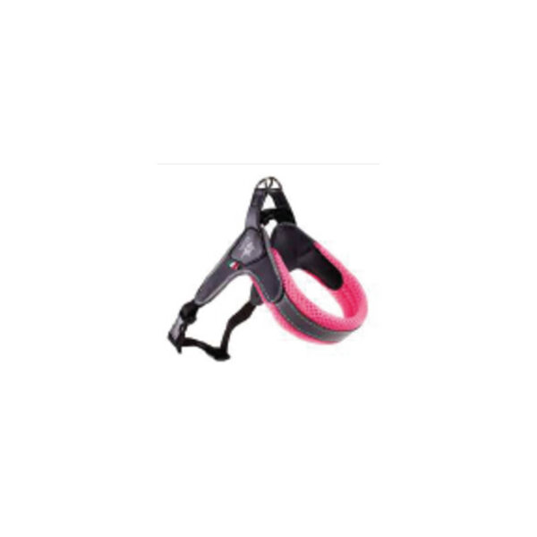 Harnais réglable en pvc, nylon et maille rose 1 20-30 cm