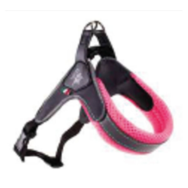 Harnais réglable en pvc, nylon et maille rose 4 50-60 cm