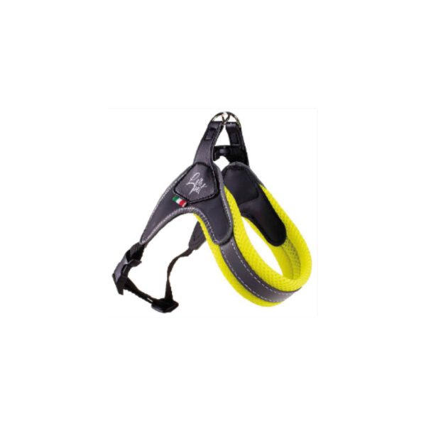 Harnais réglable en pvc, nylon et maille jaune 2 30-40 cm