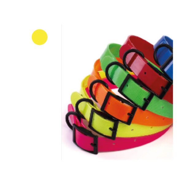 Collier en biothène neon jaune 50x2,0 cm