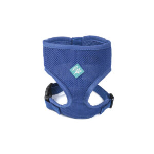 Harnais doux en maille bleu M 41-48 cm