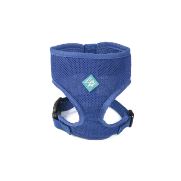 Harnais doux en maille bleu M 41-48 cm