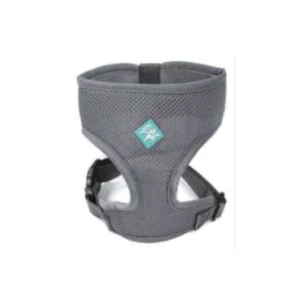 Harnais doux en maille gris M 41-48 cm