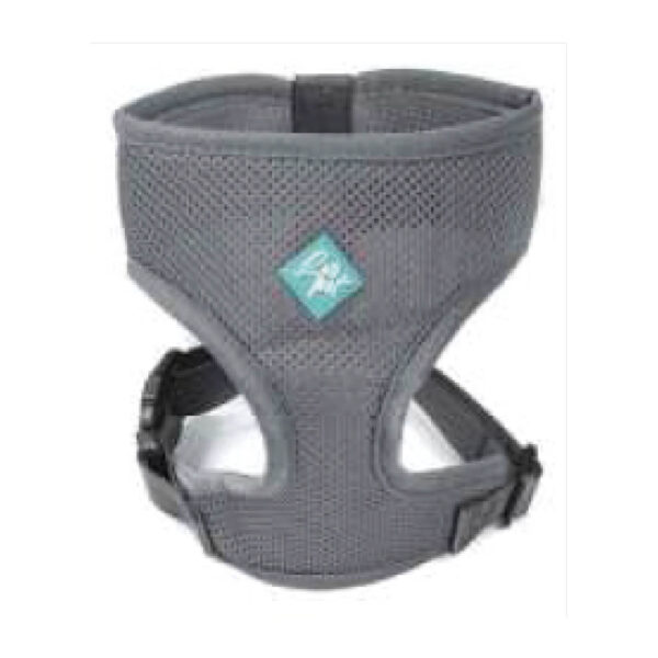 Harnais doux en maille gris XL 51-74 cm