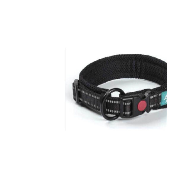 Collier en nylon et maille noir S 35-40x2,0 cm