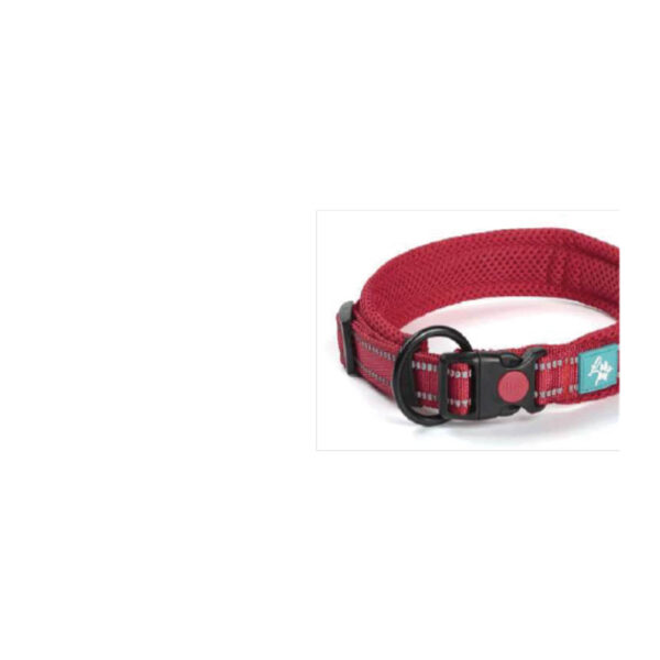 Collier en nylon et maille rouge S 35-40x2,0 cm