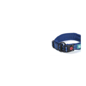 Collier en nylon et maille bleu S 35-40x2,0 cm