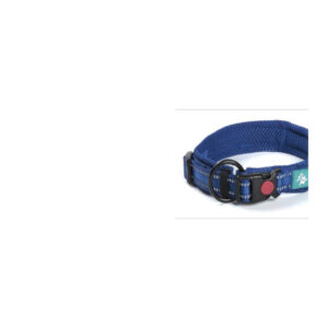 Collier en nylon et maille bleu M 40-45x2,0 cm