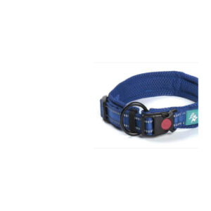Collier en nylon et maille bleu L 45-50x2,0 cm