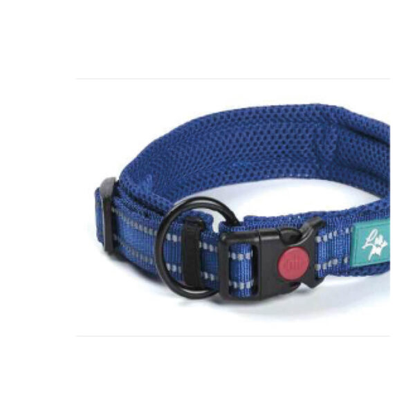 Collier en nylon et maille bleu XXL 55-60x2,5 cm