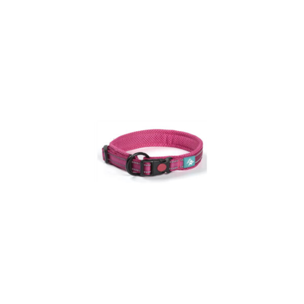 Collier en nylon et maille fucsia XS 30-35x1,5 cm